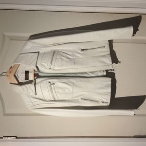 Danier - White Leather Jacket